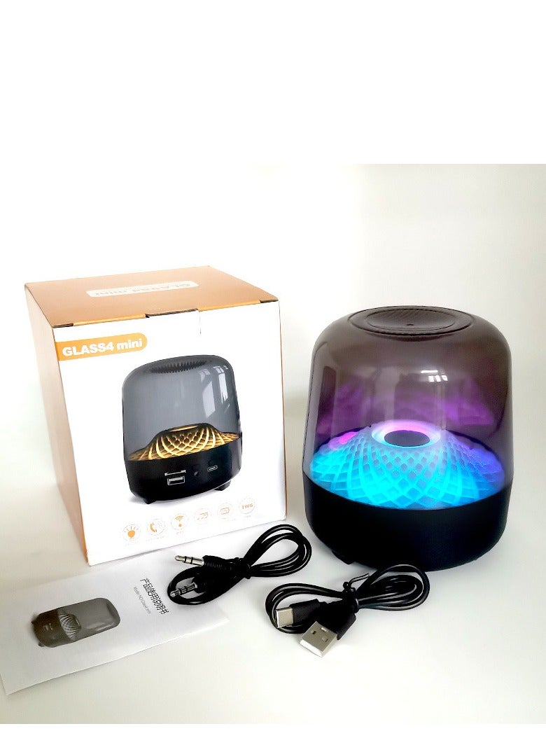 Magnetic Bluetooth Speaker with RGB Light, Cell Phone Stand with Wireless Bluetooth Speaker, for Games, Music - Long Battery Life, HD Sound Quality, Gift for Man/Woman (Black) - Image 5